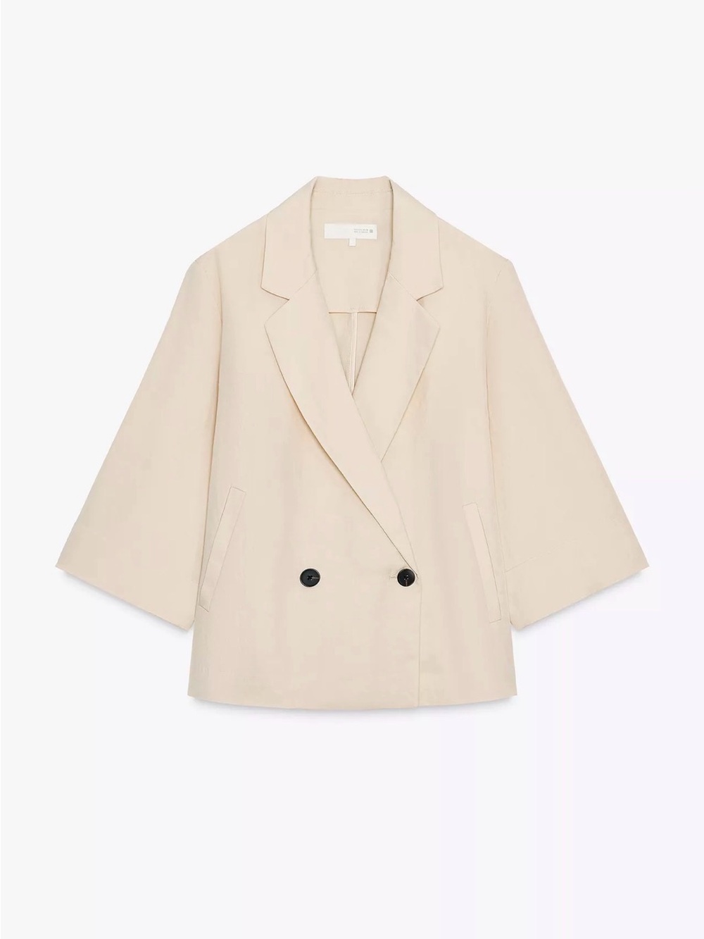 ZARA | Double-Breasted French Sleeve Blazer